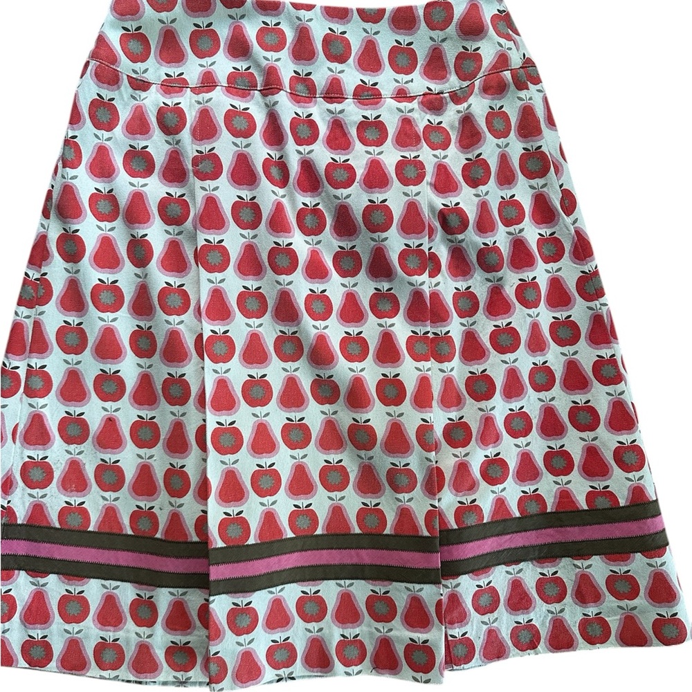 Orla Kiely Apple Print Skirt with Contrast Hem - Picture 5 of 11